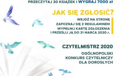 Konkurs Czytelmistrz 2020 - Płacimy za czytanie!