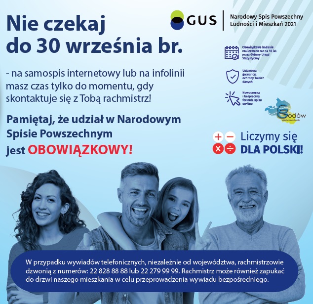 Plakat informujący o spisie powszechnym