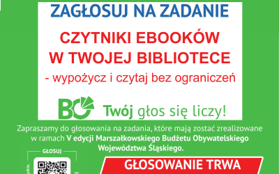 CZYTNIKI EBOOKÓW W TWOJEJ BIBLIOTECE - głosuj w Marszałkowskim Budżecie Obywatelskim!